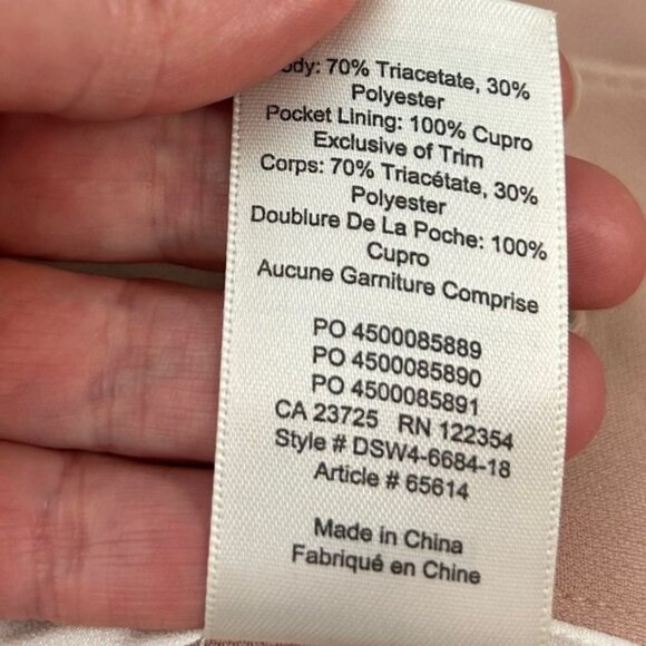 Aritzia Wilfred Feuille Pants Front Tie Belted Straight leg High Rise Waist Pink - Picture 11 of 15